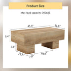 Table basse en MDF avec autocollant à texture moderne et simple