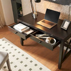 Bureau charmant avec deux tiroirs et pieds en X
