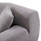Canapé sectionnel modulaire en polyester en forme de L 111 avec mousse haute densité, assise profonde de 27 et tissu chenille anti-plis