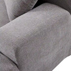Canapé sectionnel modulaire en polyester en forme de L 111 avec mousse haute densité, assise profonde de 27 et tissu chenille anti-plis