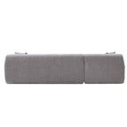 Canapé sectionnel modulaire en polyester en forme de L 111 avec mousse haute densité, assise profonde de 27 et tissu chenille anti-plis