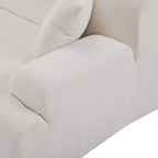 Canapé sectionnel modulaire en polyester en forme de L 111 avec mousse haute densité, assise profonde de 27 et tissu chenille anti-plis