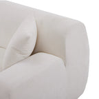 Canapé sectionnel modulaire en polyester en forme de L 111 avec mousse haute densité, assise profonde de 27 et tissu chenille anti-plis
