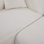 Canapé sectionnel modulaire en polyester en forme de L 111 avec mousse haute densité, assise profonde de 27 et tissu chenille anti-plis