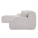 Canapé sectionnel modulaire en polyester en forme de L 111 avec mousse haute densité, assise profonde de 27 et tissu chenille anti-plis