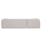 Canapé sectionnel modulaire en polyester en forme de L 111 avec mousse haute densité, assise profonde de 27 et tissu chenille anti-plis