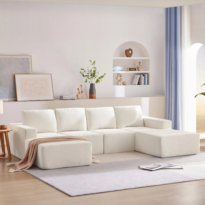 Canapé modulaire en U entièrement en mousse pour salon de sol