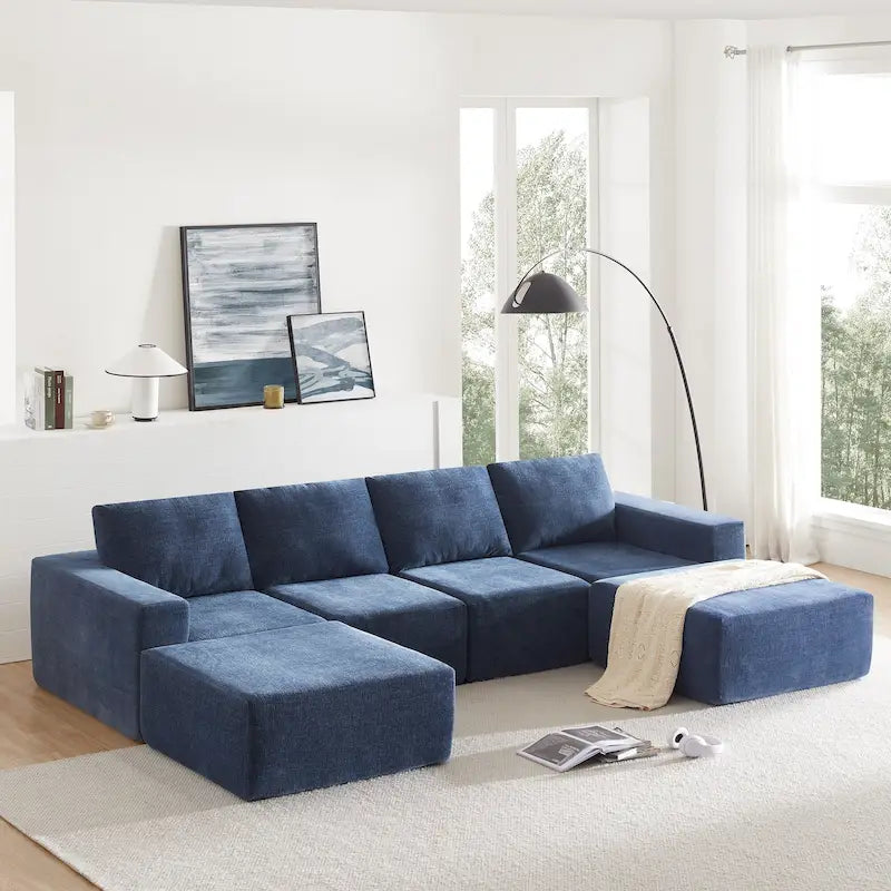 Canapé modulaire en U entièrement en mousse pour salon de sol