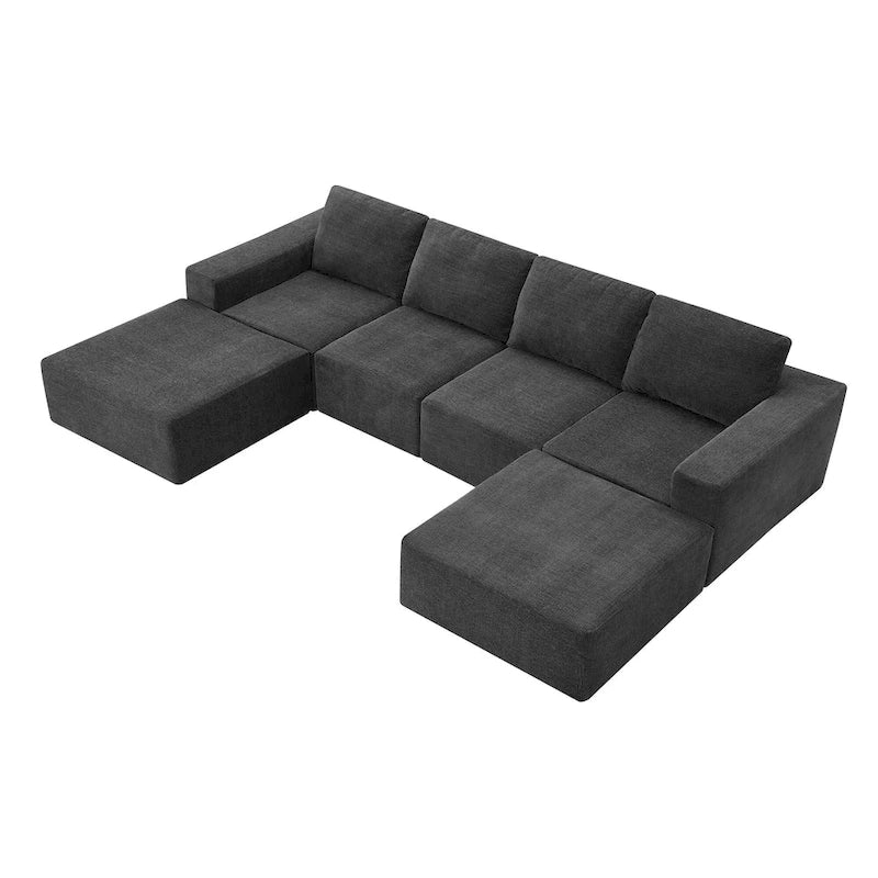 Canapé modulaire en U entièrement en mousse pour salon de sol