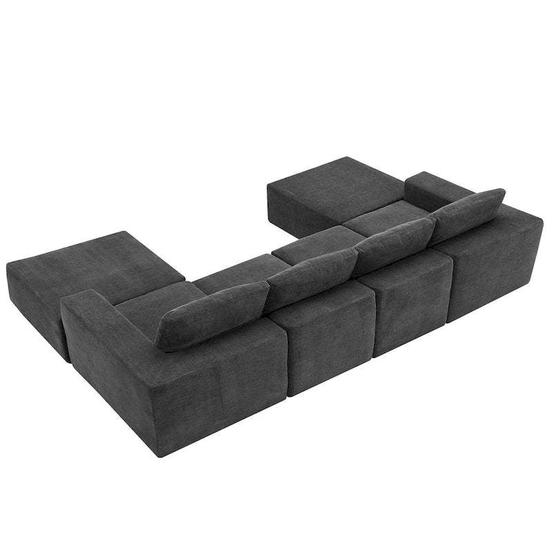 Canapé modulaire en U entièrement en mousse pour salon de sol