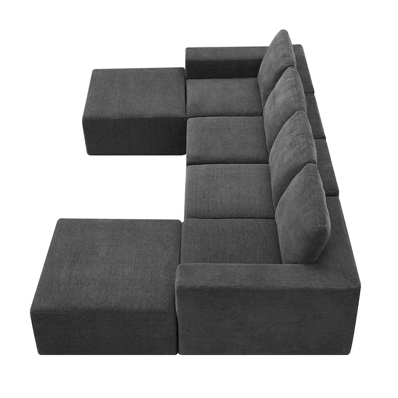Canapé modulaire en U entièrement en mousse pour salon de sol