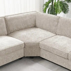 Canapé d'angle en U, ensemble de canapés d'angle en chenille avec porte-gobelets