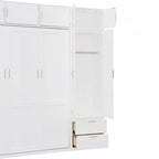 Lit escamotable polyvalent Queen Size avec rangement intégré et conception pliable pour l'optimisation de l'espace