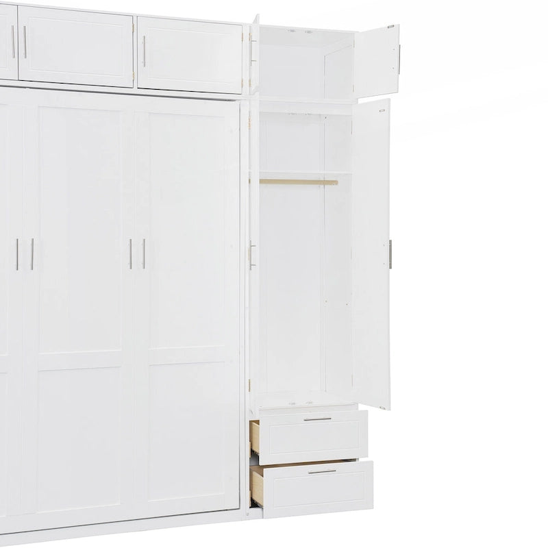 Lit escamotable polyvalent Queen Size avec rangement intégré et conception pliable pour l'optimisation de l'espace