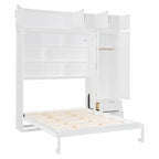 Lit escamotable polyvalent Queen Size avec rangement intégré et conception pliable pour l'optimisation de l'espace