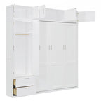 Lit escamotable polyvalent Queen Size avec rangement intégré et conception pliable pour l'optimisation de l'espace