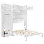 Lit escamotable polyvalent Queen Size avec rangement intégré et conception pliable pour l'optimisation de l'espace