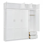 Lit escamotable polyvalent Queen Size avec rangement intégré et conception pliable pour l'optimisation de l'espace