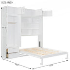 Lit escamotable polyvalent Queen Size avec rangement intégré et conception pliable pour l'optimisation de l'espace