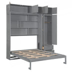Lit escamotable polyvalent Queen Size avec rangement intégré et conception pliable pour l'optimisation de l'espace