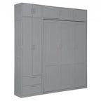 Lit escamotable polyvalent Queen Size avec rangement intégré et conception pliable pour l'optimisation de l'espace