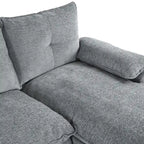 Canapé d'angle moderne en chenille en forme de U avec accoudoirs réglables pour le salon