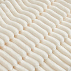 Canapé d'angle en velours côtelé de 2,1 m avec pouf