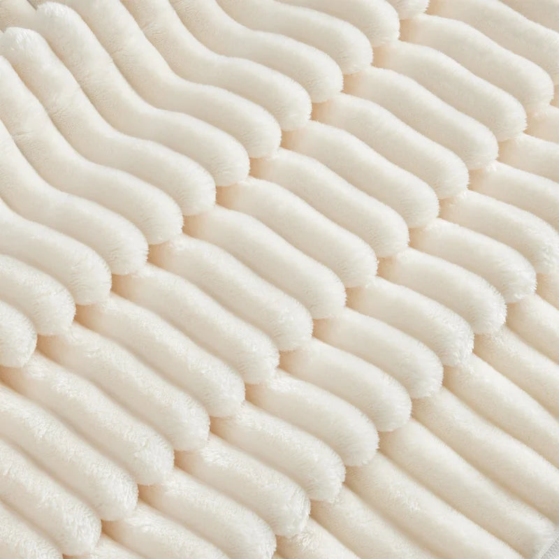 Canapé d'angle en velours côtelé de 2,1 m avec pouf