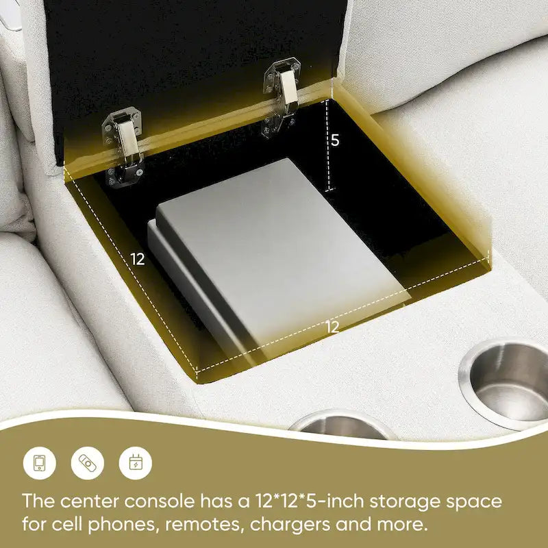 109 Canapé d'angle modulaire en chenille avec console USB