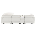 109 Canapé d'angle modulaire en chenille avec console USB