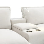 109 Canapé d'angle modulaire en chenille avec console USB