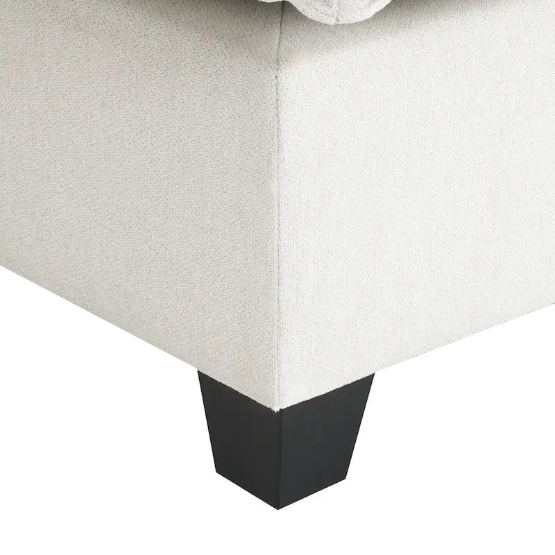 109 Canapé d'angle modulaire en chenille avec console USB
