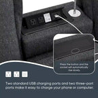 109 Canapé d'angle modulaire en chenille avec console USB