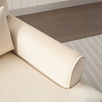 Fauteuil d'appoint moderne en velours 37,8 avec support lombaire ergonomique et pieds en colonne romaine vintage