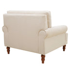 Fauteuil d'appoint moderne en velours 37,8 avec support lombaire ergonomique et pieds en colonne romaine vintage