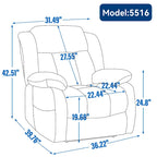 Fauteuil inclinable releveur électrique de taille moyenne en cuir véritable avec deux moteurs, massage 8 points et chauffage lombaire