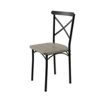 Salle à manger 7 pièces de style moderne avec table rectangulaire et 6 chaises à dossier croisé