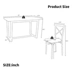 Salle à manger 7 pièces de style moderne avec table rectangulaire et 6 chaises à dossier croisé