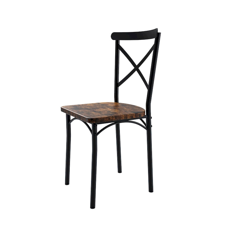 Salle à manger 7 pièces de style moderne avec table rectangulaire et 6 chaises à dossier croisé