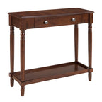 Console d'entrée French Country Manor Convenience Concepts à 1 tiroir et étagère, sans outils
