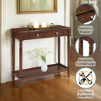 Console d'entrée French Country Manor Convenience Concepts à 1 tiroir et étagère, sans outils