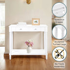 Console d'entrée French Country Manor Convenience Concepts à 1 tiroir et étagère, sans outils