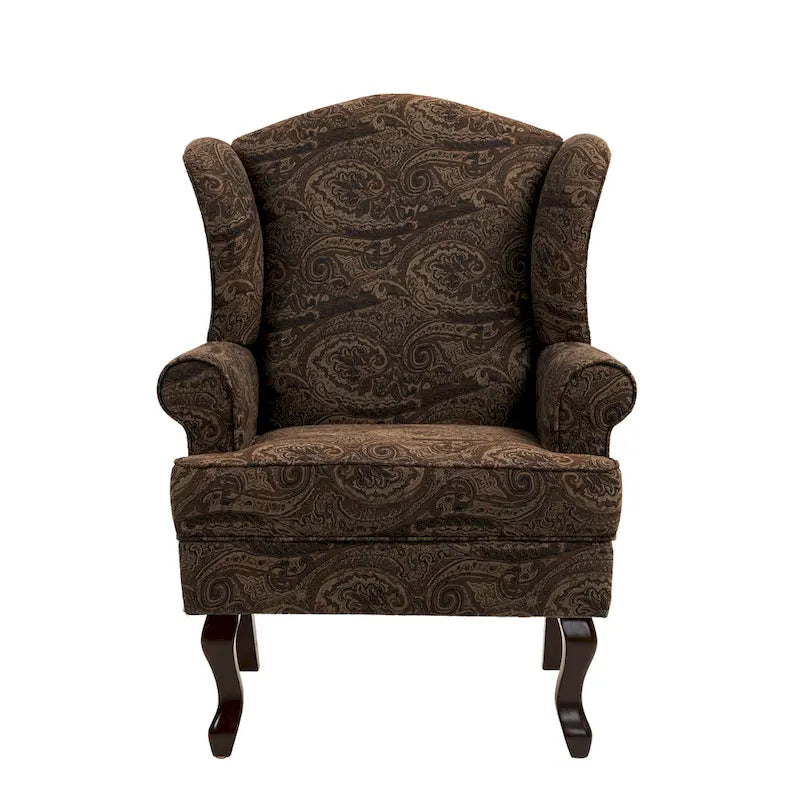 Fauteuil d'appoint rembourré Mid-Century Modern avec oreilles