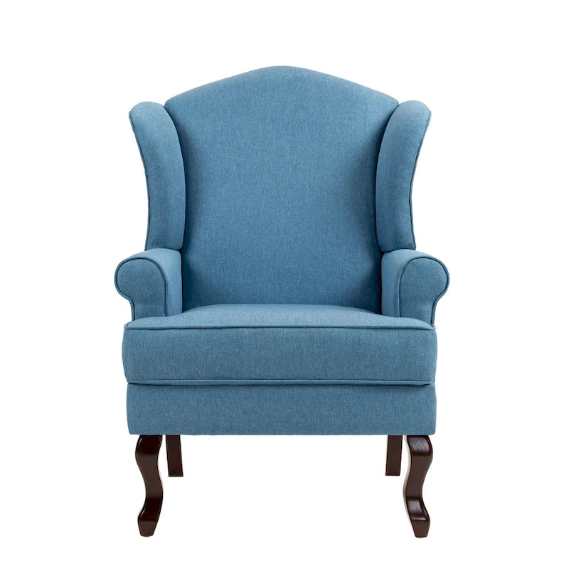 Fauteuil d'appoint rembourré Mid-Century Modern avec oreilles