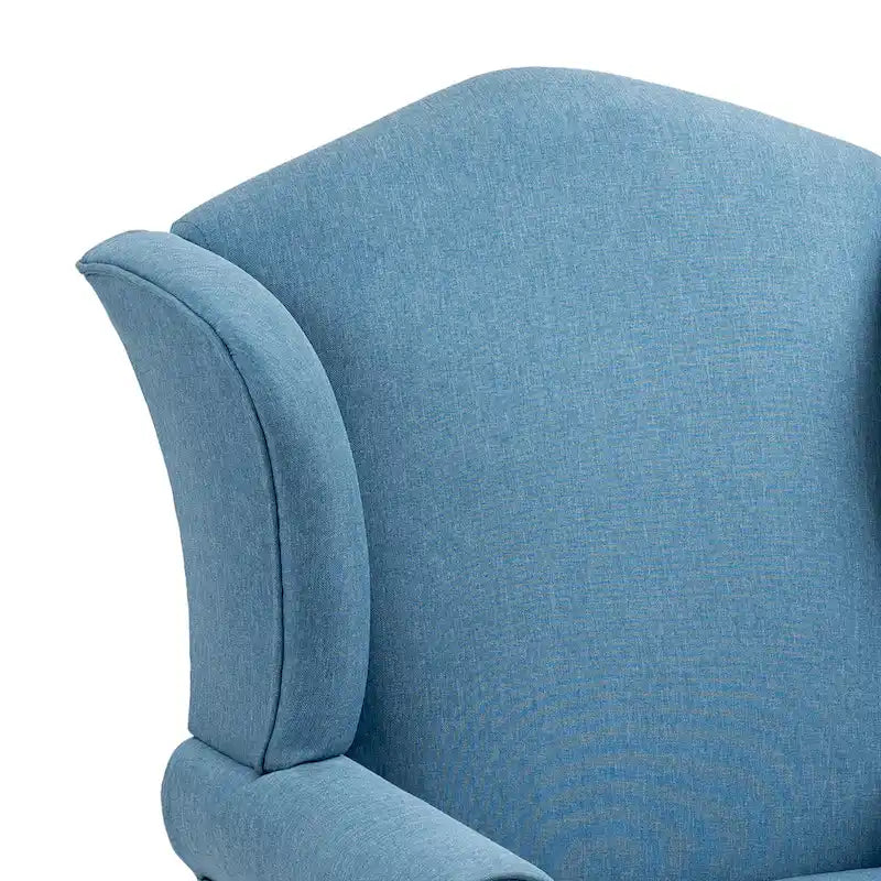 Fauteuil d'appoint rembourré Mid-Century Modern avec oreilles
