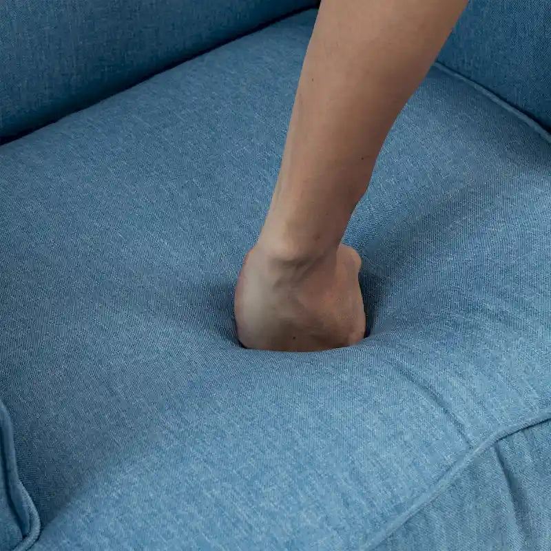 Fauteuil d'appoint rembourré Mid-Century Modern avec oreilles