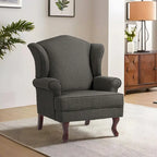 Fauteuil d'appoint rembourré Mid-Century Modern avec oreilles