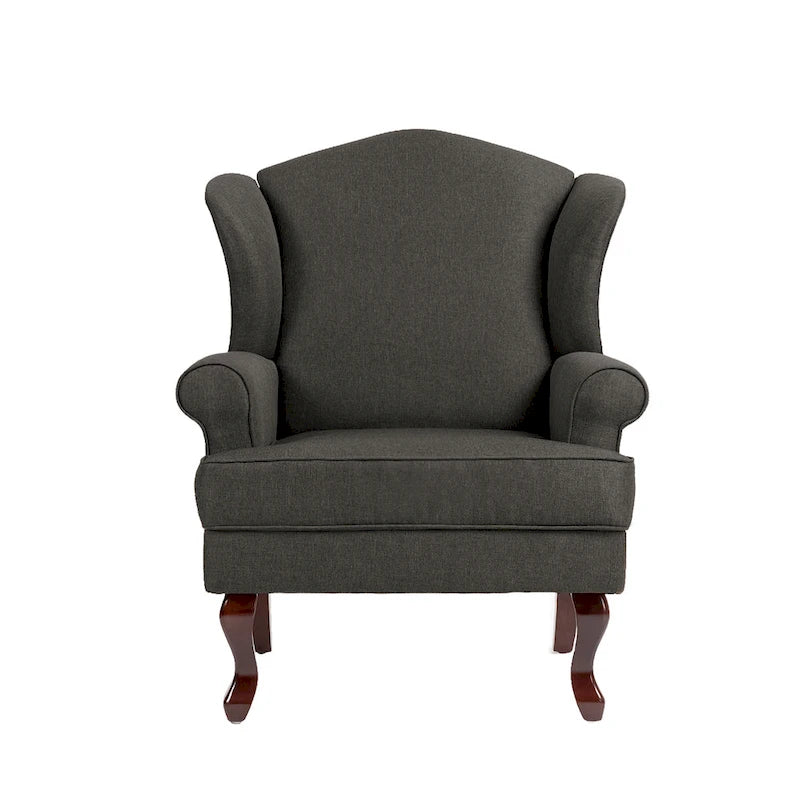 Fauteuil d'appoint rembourré Mid-Century Modern avec oreilles