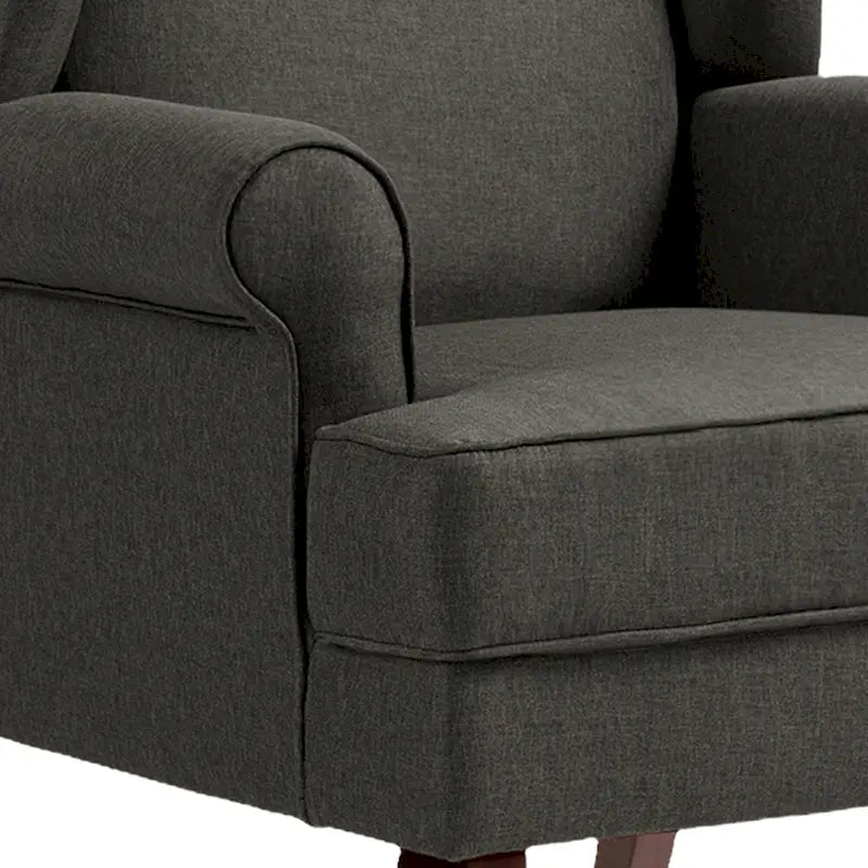 Fauteuil d'appoint rembourré Mid-Century Modern avec oreilles
