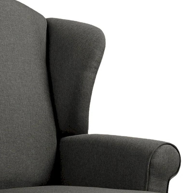 Fauteuil d'appoint rembourré Mid-Century Modern avec oreilles